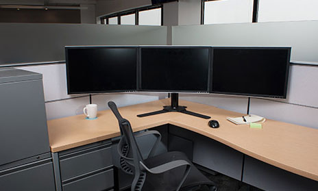 Chief Kontour Height-Adjustable Triple Monitor Desk Mount - KXC330